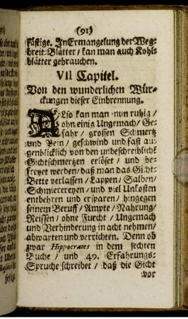VII. Capitel. Von den wunderlichen Würckungen dieser Einbrennung
