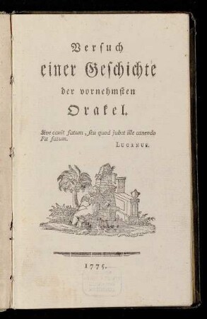 Versuch einer Geschichte der vornehmsten Orakel