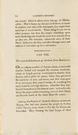Cap. VIII. The severall Inhabitants of Ireland from Bastolenus