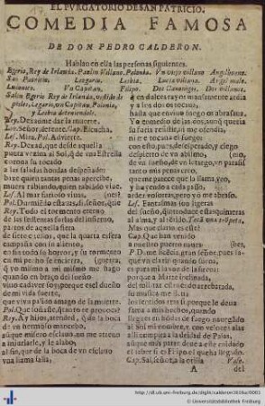 El pvrgatorio de San Patricio : comedia famosa