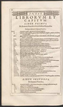 Index Librorum Et Capitum.