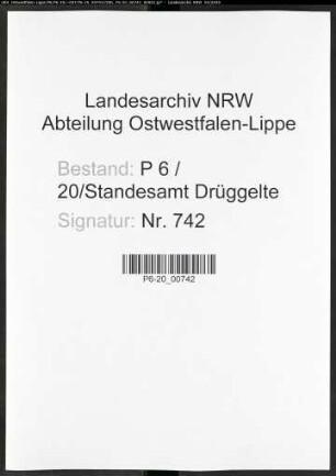 Sterberegister Standesamt Drüggelte