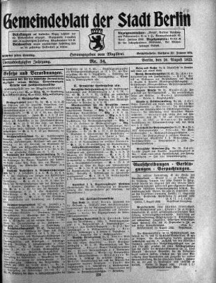 1923,34: Nr. 34, 26. August 1923