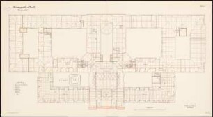 Kammergericht, Berlin-Schöneberg: Grundriss Dachgeschoss 1:100