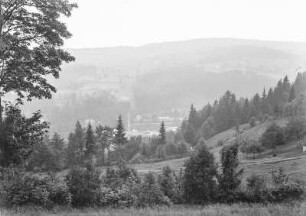 Walzwerk : Walzwerk der Ortschaft Hochofen von der Strasse zwischen Nové Hamry und Eibenberg aus.