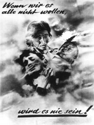 John Heartfield (1891-1968). Plakat des ZK der SED "Weg mit der Sonnenfinsternis am Rhein"
