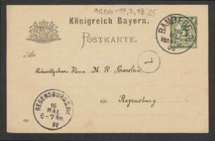 Brief von Georg Fischer an Hermann Poeverlein