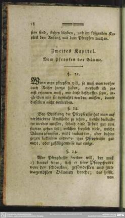 Zweites Kapitel. Vom Pfropfen der Bäume