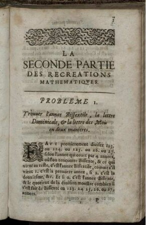 La Seconde Partie Des Recreations Mathematiques.