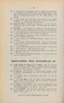 Schabkunstblätter, Stiche, Handzeichnugen etc.