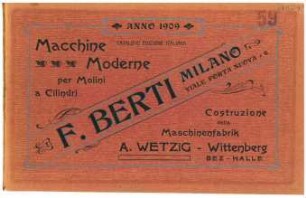 Catalogo Edizione Italiana: Macchine Moderne per Molini a Cilindr
