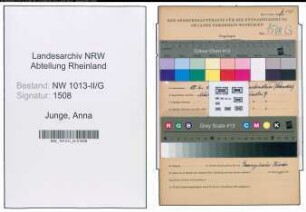 Entnazifizierung Anna Junge , geb. 18.06.1896 ()