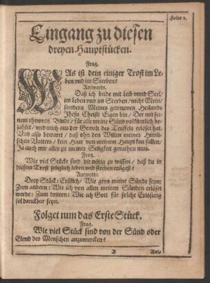 Folget nun das Erste Stück.