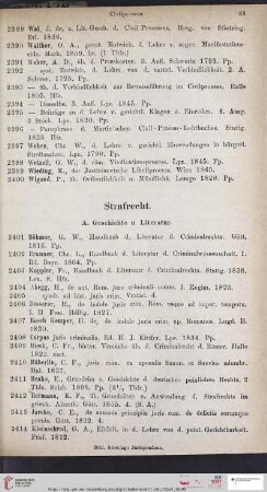 Strafrecht (Nr. 2401 - 2749)