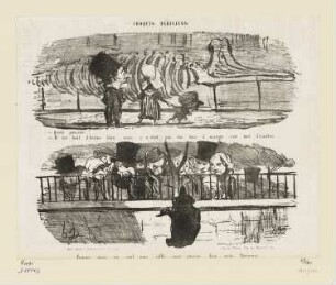 Queu poisson ! ... Il est tout de méme biau...aus: "Croquis Parisiens", in: "Le Charivari", Paris 1853