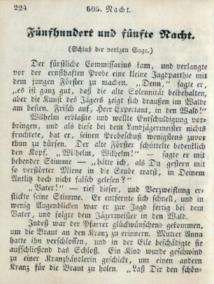 Fünfhundert und fünfte Nacht