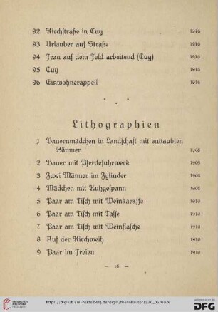 Lithographien (1-34)