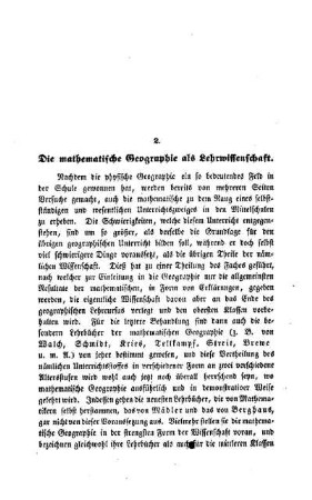 Die mathematische Geographie als Lehrwissenschaft