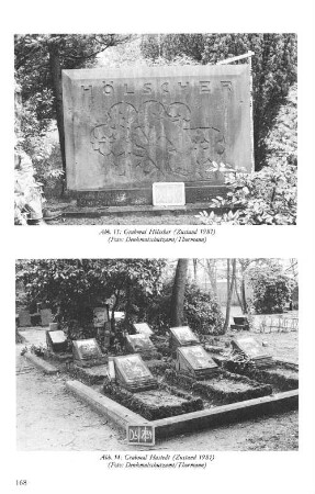 Abb. 13: Grabmal Hölscher (Zustand 1981) (Foto: Denkmalschutzamt/ Thormann) Abb. 14: Grabmal Hastedt (Zustand 1981) (Foto: Denkmalschutzamt/ Thormann)