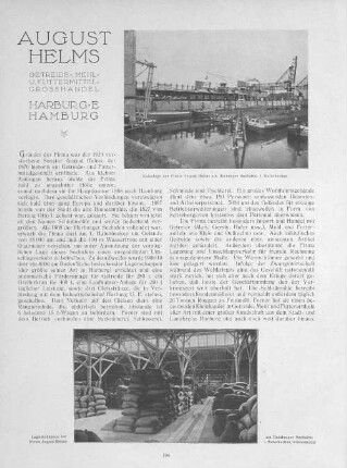 August Helms Getreide-. Mehl- u. Futtermittel-Grosshandel Harburg-E Hamburg