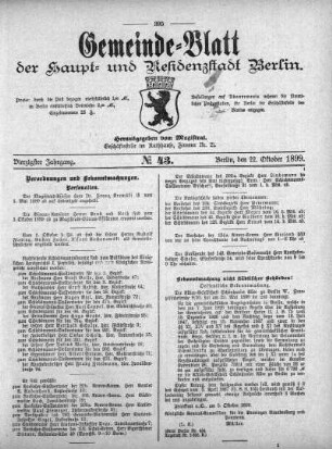 1899,43: No. 43, 22. Oktober 1899