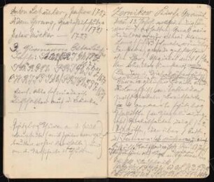 Skizzenbuch: Reiseskizzen und Notizen: Berkholz, Zernikow. Notizen