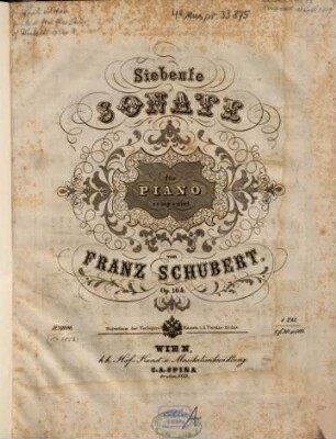 Siebente Sonate : [D 537] ; op. 164