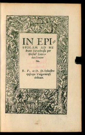 In Epistolam Ad Hebraeos Paraphrasis per Erasmum Roterodamum ...