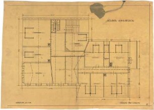 Billing, Hermann; Karlsruhe, Hirschstr. 101 a / Vorholzstr.; Haus Kohlbecker - Grundriss
