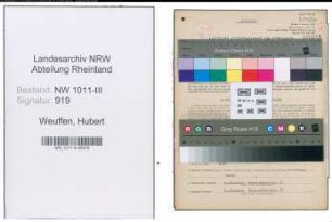 Entnazifizierung Hubert Weuffen , geb. 13.06.1893 (Bahn)