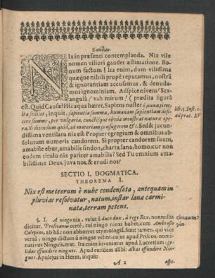 Sectio I. Dogmatica.