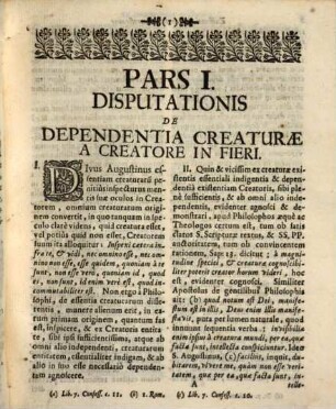 Triplex Dependentia Creaturae A Creatore In Fieri, Conservari Et Operari