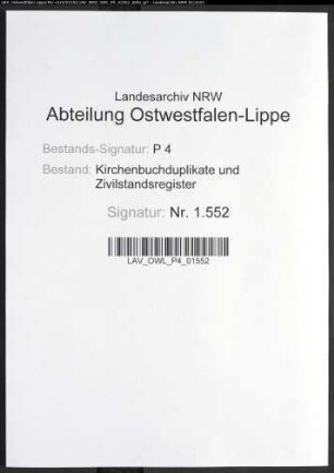Kirchenbuchduplikate der katholischen Gemeinde (GHT 1854-1856). (Gemeinde: Benninghausen, katholische Gemeinde)