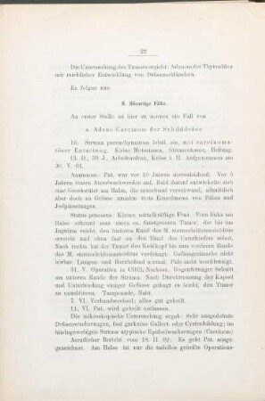 II. Bösartige Fälle.