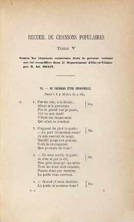 Recueil de chansons populaires, 5