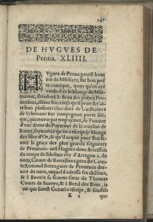 De Hugues De Penna, XLIIII