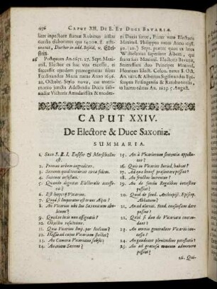 Caput XXIV. De Electore & Duce Saxoniæ.