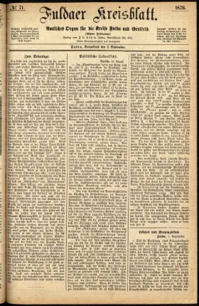 Ausgabe vom Samstag, den 02. September 1876.