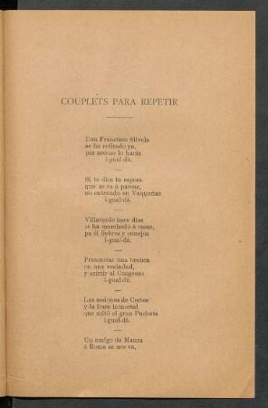 Couplets para repetir