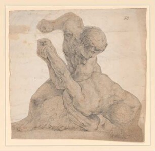 Vouet, Simon: Zeichnungen II, Blatt 54: Studien nach der Florentiner Ringergruppe - BSB Cod.icon. 397 b(54