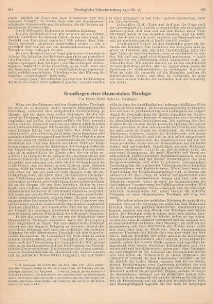 271-278 Grundfragen einer ökumenischen Theologie