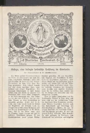 XVI. Jahrgang. 1910. Januar