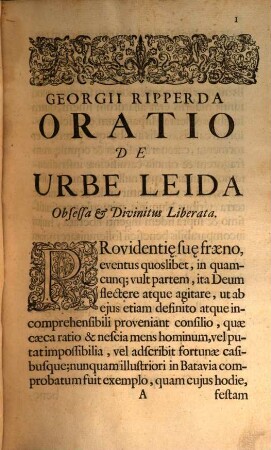 Oratio de urbe Leyda obsessa ab Hispanis et divinitus liberata