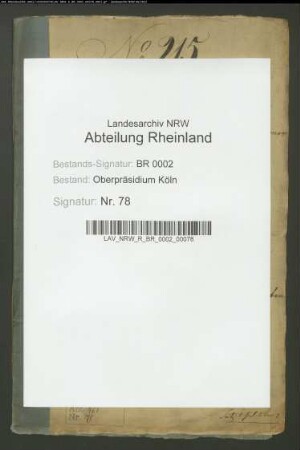 Einquartierungslast. des Oberpräsidenten.