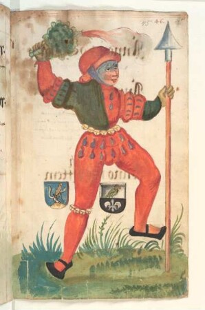 Schembartläufer mit Wappen, 1498