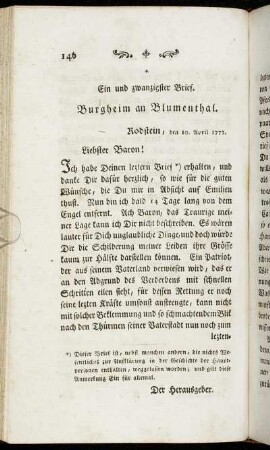 Ein und zwanzigster Brief. - Fünf und zwanzigster Brief.
