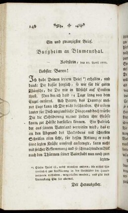 Ein und zwanzigster Brief. - Fünf und zwanzigster Brief.
