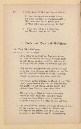 II. Stoffe aus Sage und Geschichte