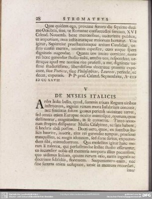 V De Museis Italicis