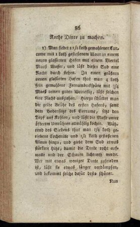 Rothe Dinte zu machen.